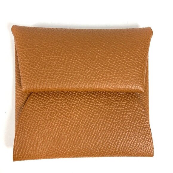 HERMES Bastia Wallet Coin Compartment coin purse Epsom Gold Unused - Picture 14 of 16